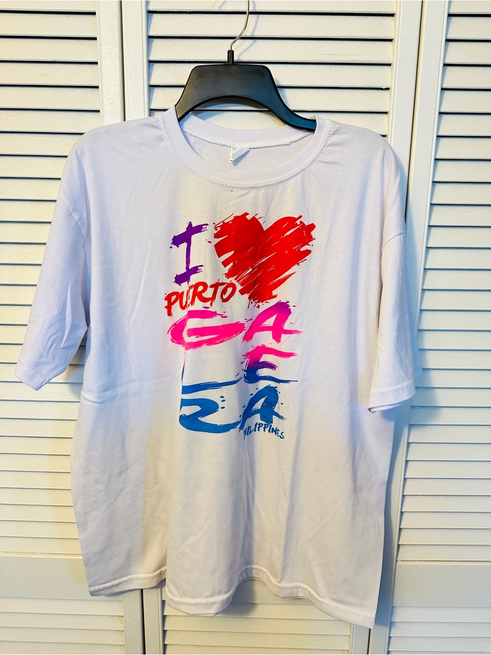 White Graphic 'I Love Puerto Galera' Short Sleeve Tee